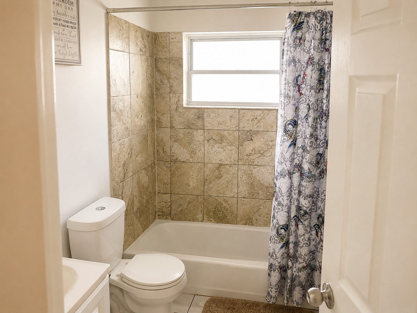 Clean shared bathroom