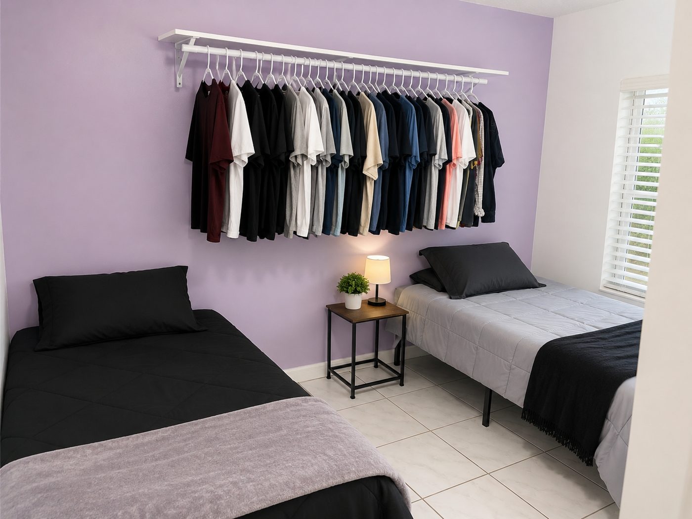Clean, comfortable resident bedroom